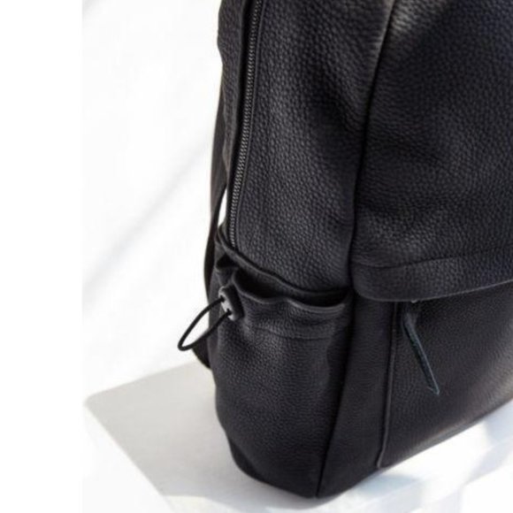 Urban Outfitters AANDD Adam & Davidson Westpack Black Leather Backpack $600 New